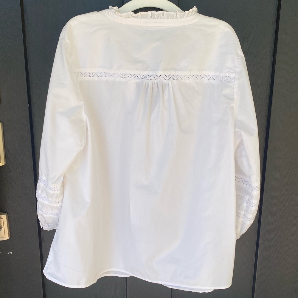 Talbots Peasant Blouse—White—1XP - Picture 5 of 5